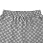 Men’s Trendy Checkerboard Polo Shirt & Matching Shorts Two-Piece Summer Outfit Set | CW-25