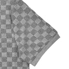 Men’s Trendy Checkerboard Polo Shirt & Matching Shorts Two-Piece Summer Outfit Set | CW-25