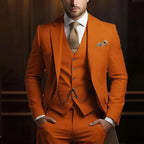 Premium 3-Piece Suit Set | Men’s Wedding & Banquet Suit with Vest | Tailored Fit Formal Wear in 20 Colors