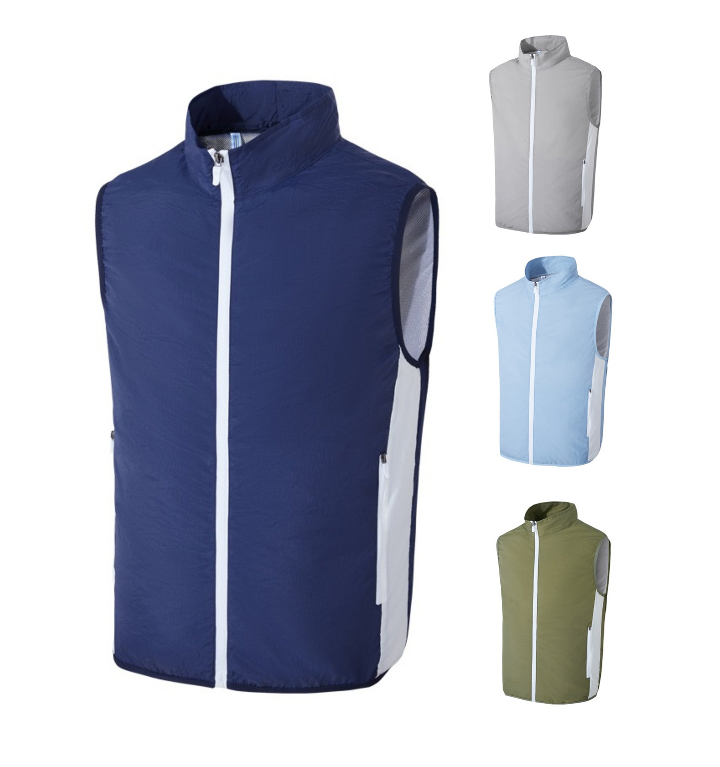 Summer Fan Vest Sleeveless Undershirt Outdoor Sun Protection Air Conditioned Cooling Vest | 5727