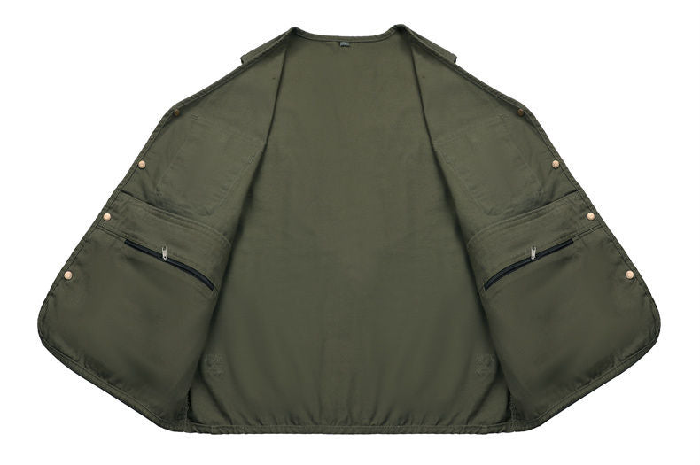 Men's Outdoor Multi-Pocket Fishing Vest Sleeveless Breathable Jacket | D210-N701