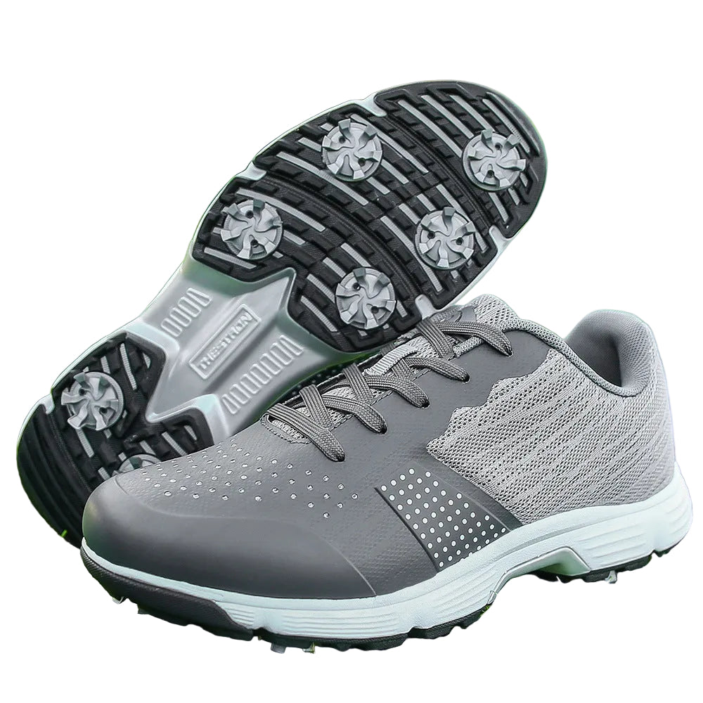 Chaussures de golf pour homme | Chaussures de golf à lacets respirantes avec crampons | Chaussures d'entraînement légères, durables et imperméables pour le parcours de golf