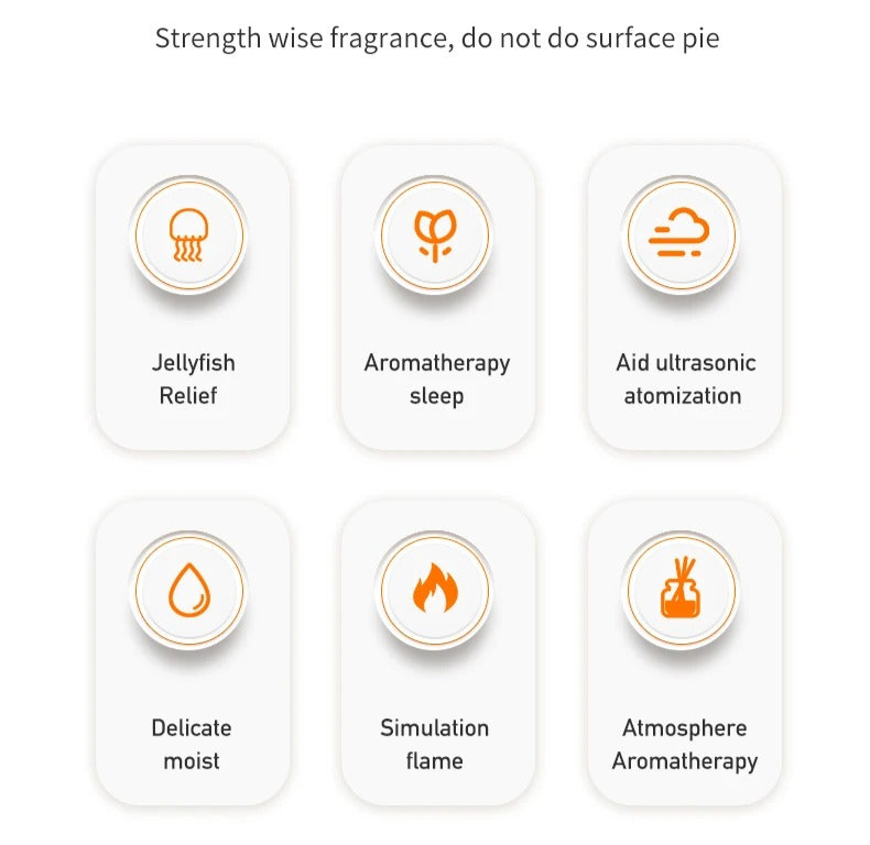 Lava Cracked Volcano Essential Oil Diffusor Jellyfish Spray Simulation Fire Flame Effect Air Humidifier Home Diffuser | V21b pro