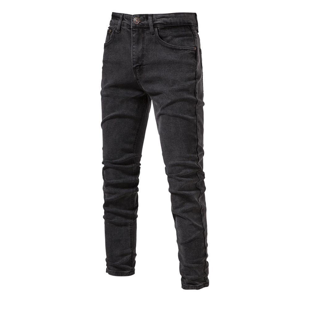 Men's Jeans Pants Casual Autumn Male Ripped Skinny Stretch Trouser Pants | ZH10