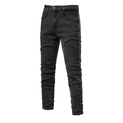 Pantalon en jean pour homme, décontracté, automne, pantalon extensible, déchiré, skinny | ZH10 