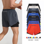 Men's 3/4 Running Shorts - Quick-Dry, Anti-Slip, Double-Layer Gym & Marathon Shorts | DK22001&WDK22001