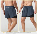 Men's 3/4 Running Shorts - Quick-Dry, Anti-Slip, Double-Layer Gym & Marathon Shorts | DK22001&WDK22001