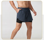Men's 3/4 Running Shorts - Quick-Dry, Anti-Slip, Double-Layer Gym & Marathon Shorts | DK22001&WDK22001