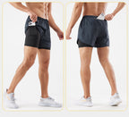 Men's 3/4 Running Shorts - Quick-Dry, Anti-Slip, Double-Layer Gym & Marathon Shorts | DK22001&WDK22001