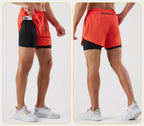 Men's 3/4 Running Shorts - Quick-Dry, Anti-Slip, Double-Layer Gym & Marathon Shorts | DK22001&WDK22001