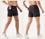 Men's 3/4 Running Shorts - Quick-Dry, Anti-Slip, Double-Layer Gym & Marathon Shorts | DK22001&WDK22001