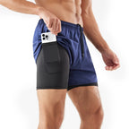 Men's 3/4 Running Shorts - Quick-Dry, Anti-Slip, Double-Layer Gym & Marathon Shorts | DK22001&WDK22001