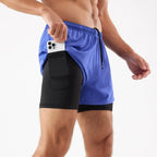 Men's 3/4 Running Shorts - Quick-Dry, Anti-Slip, Double-Layer Gym & Marathon Shorts | DK22001&WDK22001