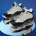 Men’s High-Top Basketball Shoes with Rotating Strap & Air Cushion – Street Sport Sneakers | A329