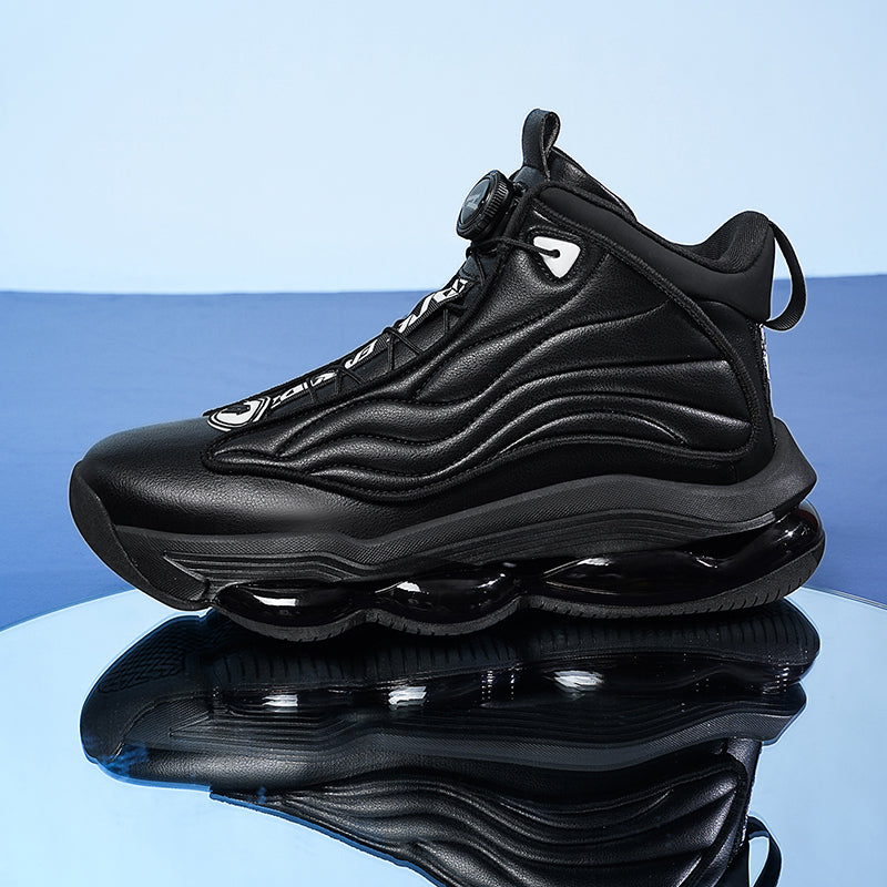 Men’s High-Top Basketball Shoes with Rotating Strap & Air Cushion – Street Sport Sneakers | A329