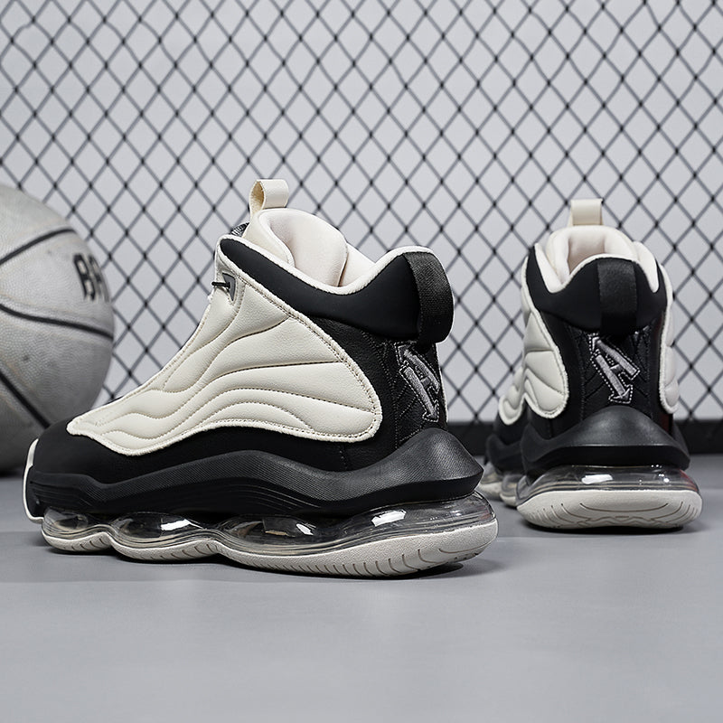 Men’s High-Top Basketball Shoes with Rotating Strap & Air Cushion – Street Sport Sneakers | A329