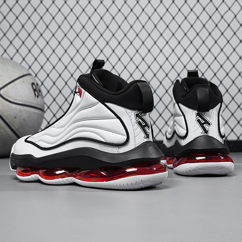 Men’s High-Top Basketball Shoes with Rotating Strap & Air Cushion – Street Sport Sneakers | A329