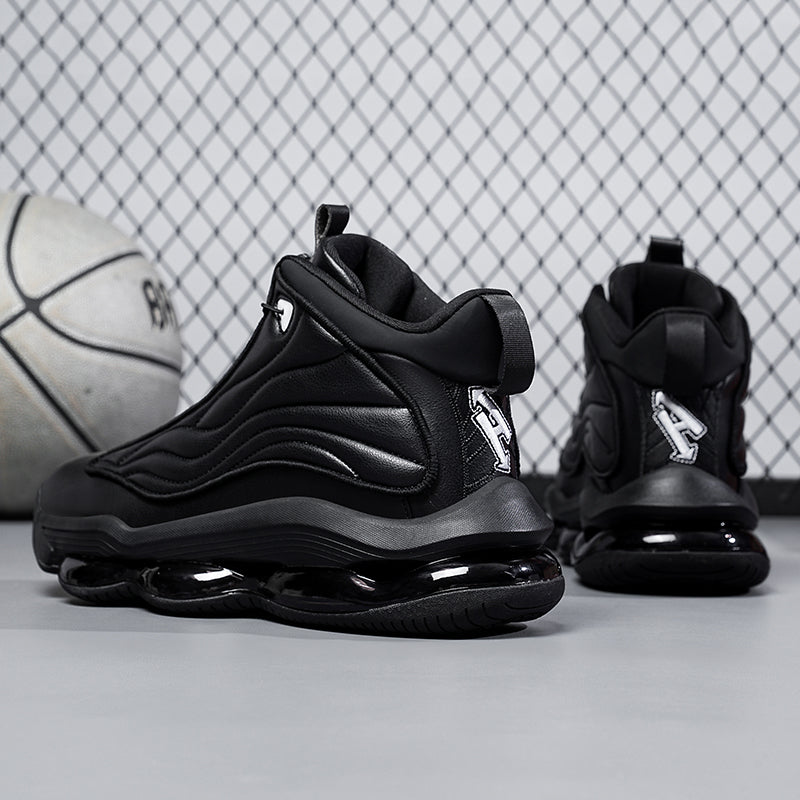 Men’s High-Top Basketball Shoes with Rotating Strap & Air Cushion – Street Sport Sneakers | A329