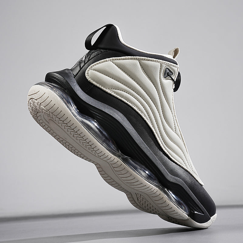 Men’s High-Top Basketball Shoes with Rotating Strap & Air Cushion – Street Sport Sneakers | A329