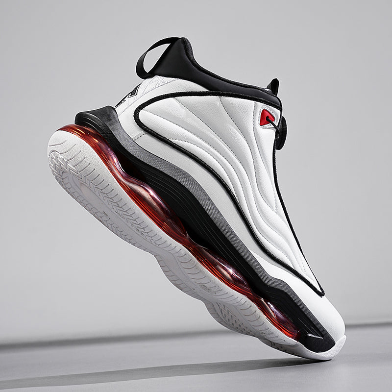 Men’s High-Top Basketball Shoes with Rotating Strap & Air Cushion – Street Sport Sneakers | A329