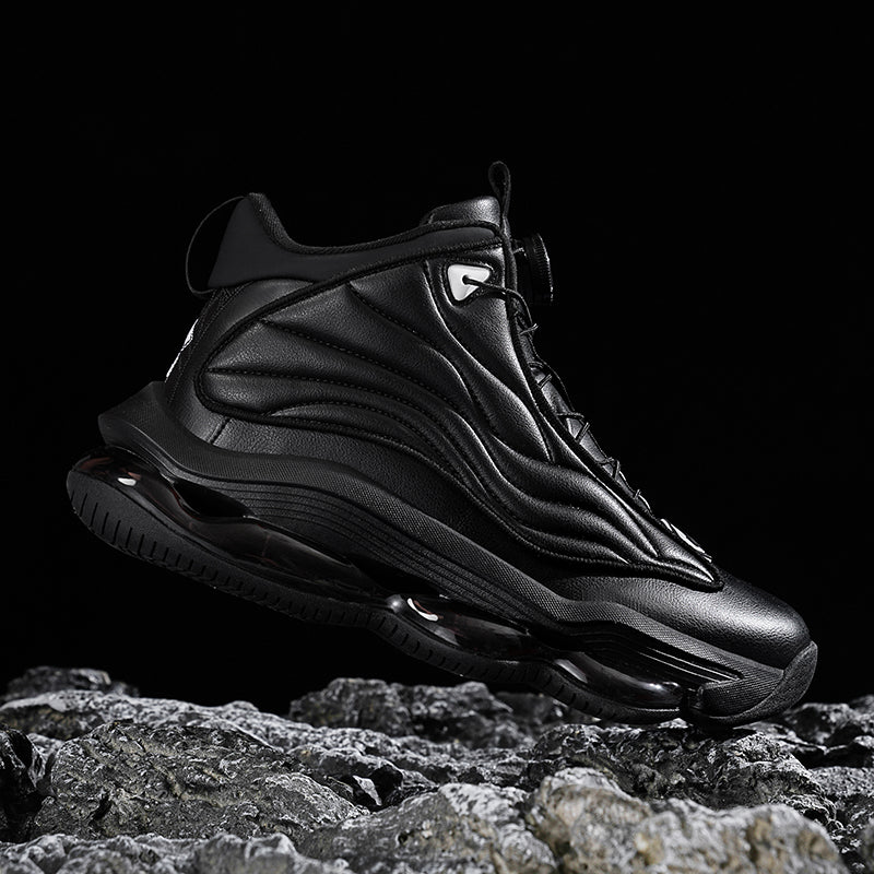 Men’s High-Top Basketball Shoes with Rotating Strap & Air Cushion – Street Sport Sneakers | A329