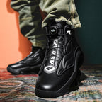 Men’s High-Top Basketball Shoes with Rotating Strap & Air Cushion – Street Sport Sneakers | A329