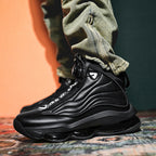 Men’s High-Top Basketball Shoes with Rotating Strap & Air Cushion – Street Sport Sneakers | A329