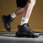 Men’s High-Top Basketball Shoes with Rotating Strap & Air Cushion – Street Sport Sneakers | A329