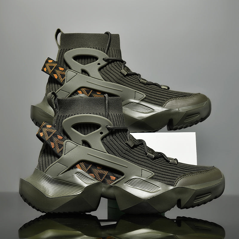 Men’s Trendy Knit Running Sneakers – Ultra-Lightweight, Breathable & Shock-Absorbing Sport Shoes | 803-1