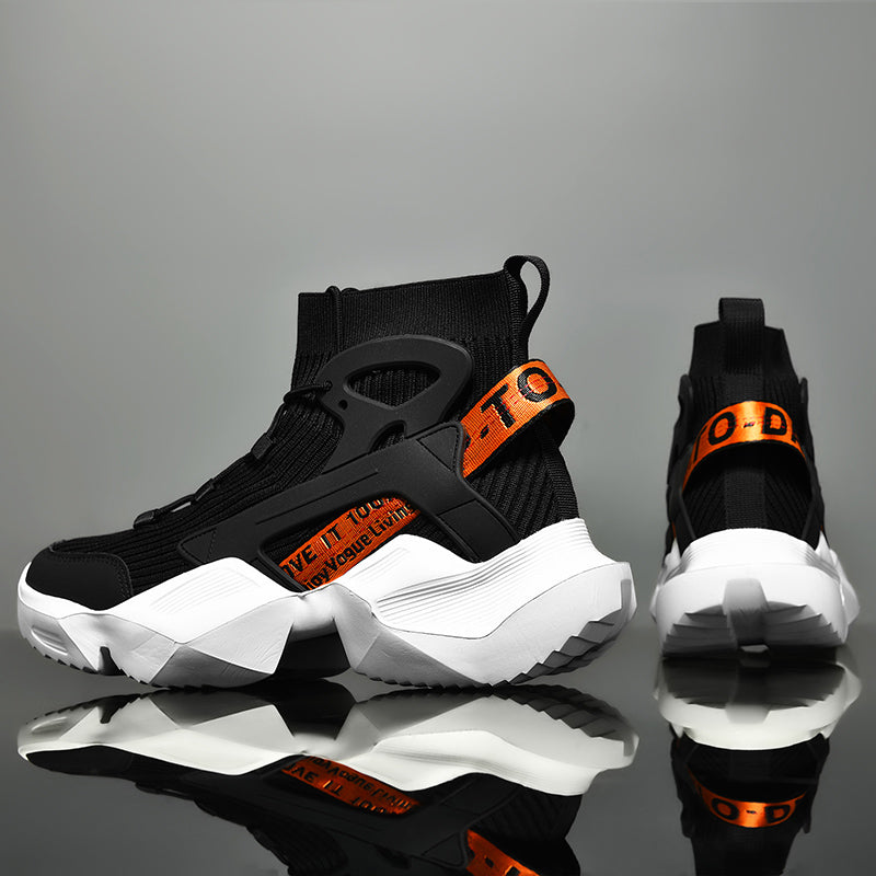 Men’s Trendy Knit Running Sneakers – Ultra-Lightweight, Breathable & Shock-Absorbing Sport Shoes | 803-1