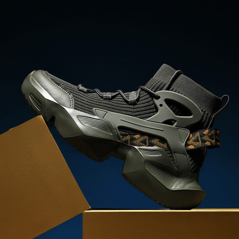 Men’s Trendy Knit Running Sneakers – Ultra-Lightweight, Breathable & Shock-Absorbing Sport Shoes | 803-1