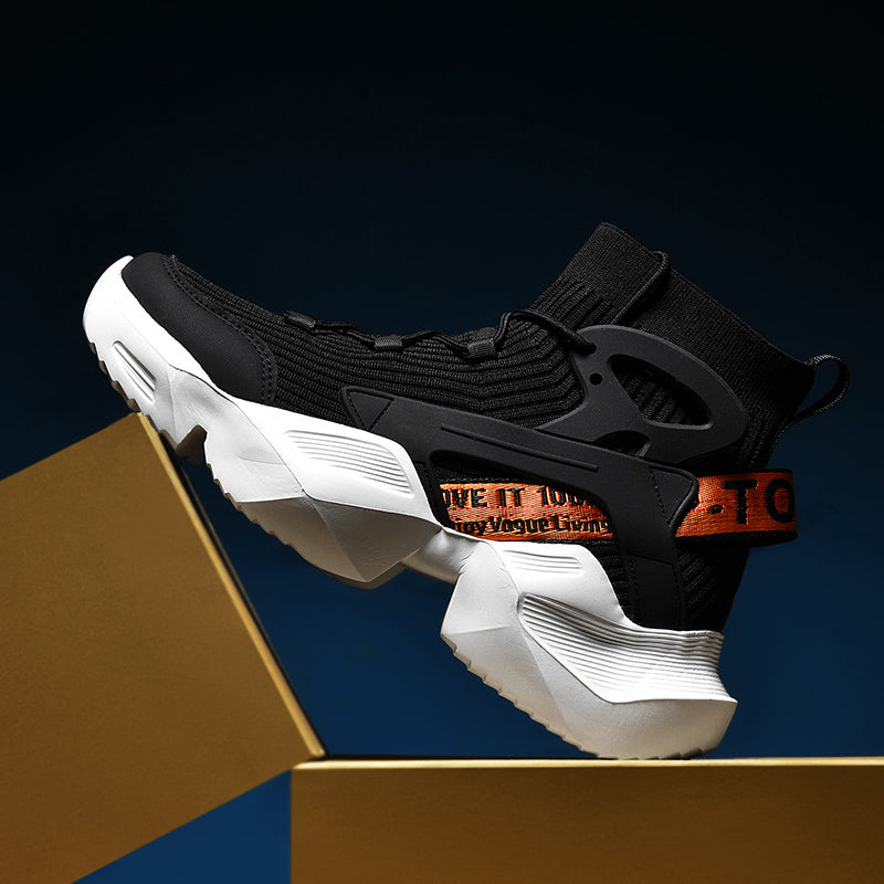 Men’s Trendy Knit Running Sneakers – Ultra-Lightweight, Breathable & Shock-Absorbing Sport Shoes | 803-1