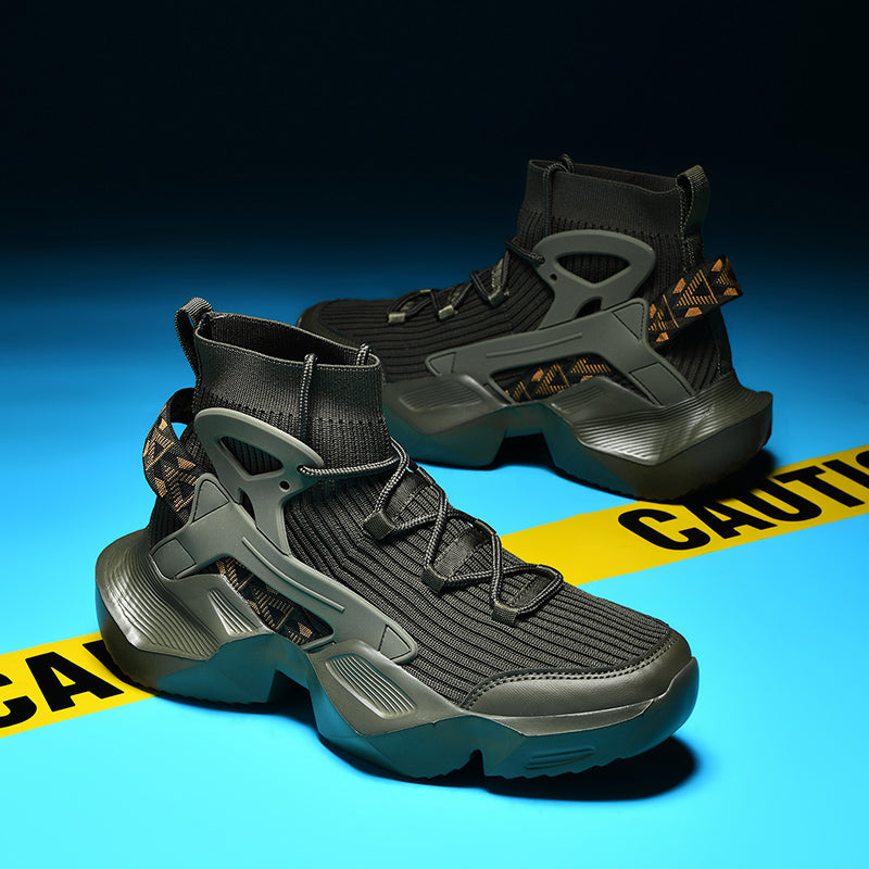 Men’s Trendy Knit Running Sneakers – Ultra-Lightweight, Breathable & Shock-Absorbing Sport Shoes | 803-1