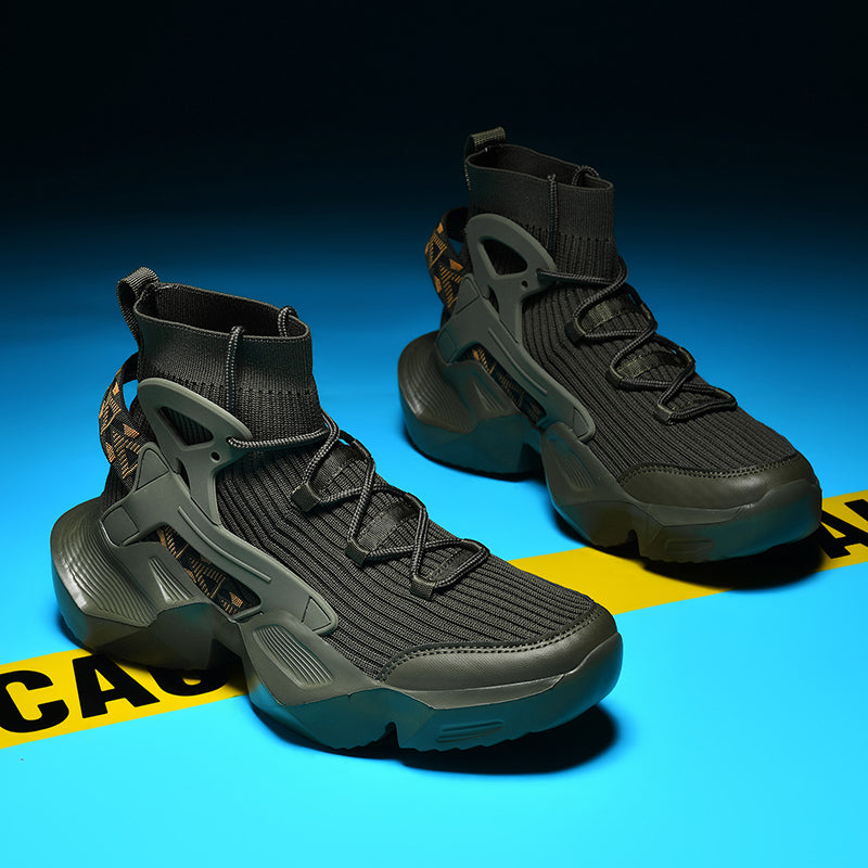 Men’s Trendy Knit Running Sneakers – Ultra-Lightweight, Breathable & Shock-Absorbing Sport Shoes | 803-1