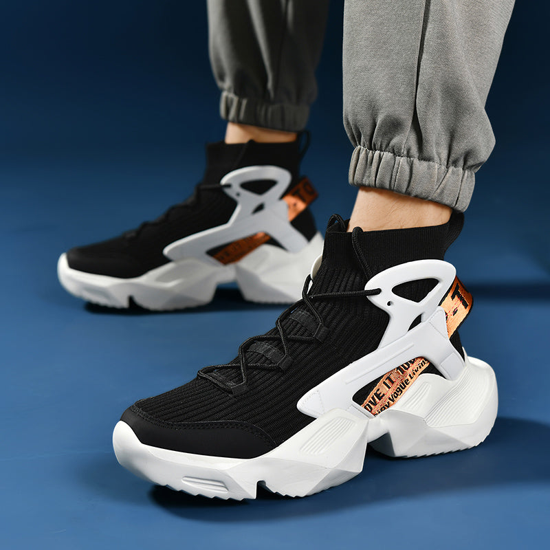 Men’s Trendy Knit Running Sneakers – Ultra-Lightweight, Breathable & Shock-Absorbing Sport Shoes | 803-1