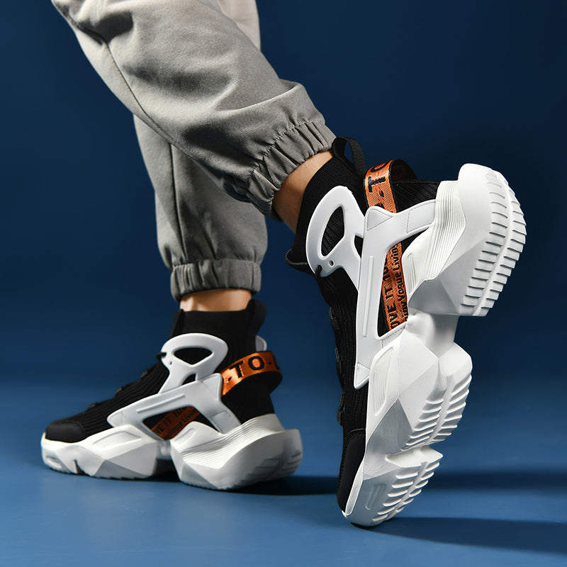 Men’s Trendy Knit Running Sneakers – Ultra-Lightweight, Breathable & Shock-Absorbing Sport Shoes | 803-1