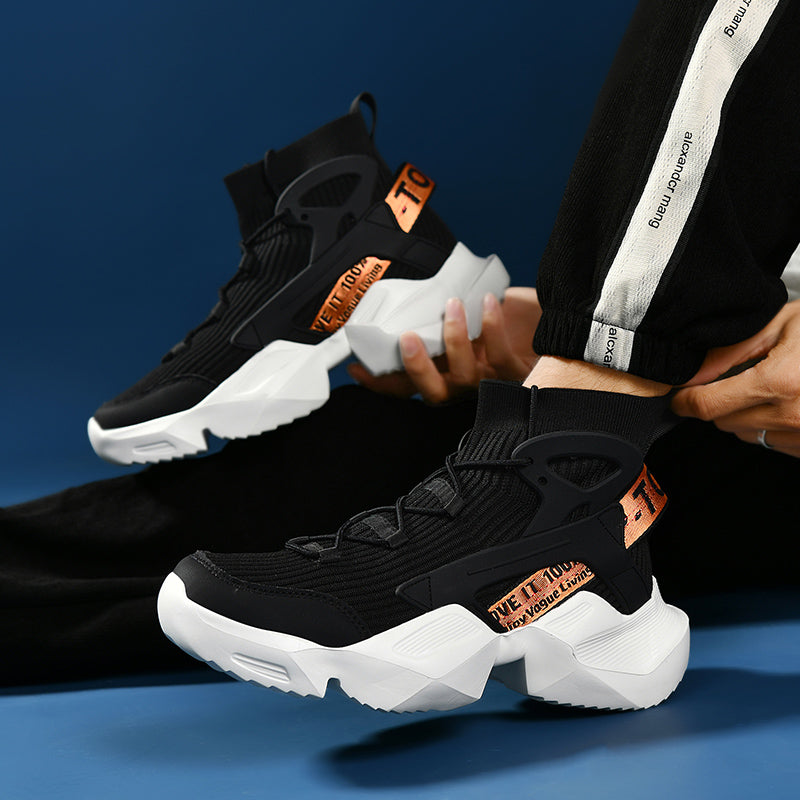 Men’s Trendy Knit Running Sneakers – Ultra-Lightweight, Breathable & Shock-Absorbing Sport Shoes | 803-1