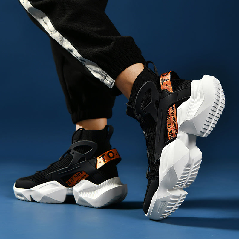 Men’s Trendy Knit Running Sneakers – Ultra-Lightweight, Breathable & Shock-Absorbing Sport Shoes | 803-1