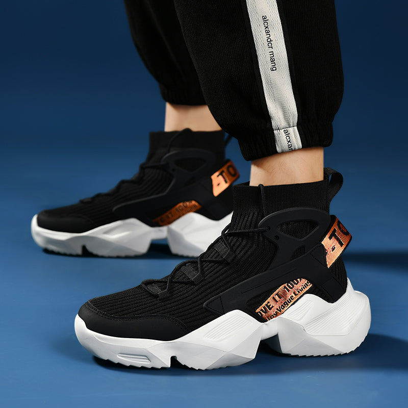 Men’s Trendy Knit Running Sneakers – Ultra-Lightweight, Breathable & Shock-Absorbing Sport Shoes | 803-1