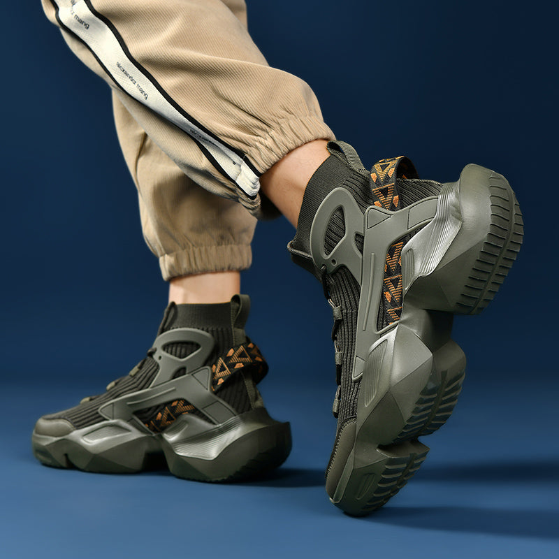 Men’s Trendy Knit Running Sneakers – Ultra-Lightweight, Breathable & Shock-Absorbing Sport Shoes | 803-1