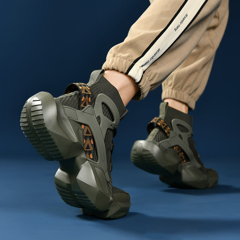 Men’s Trendy Knit Running Sneakers – Ultra-Lightweight, Breathable & Shock-Absorbing Sport Shoes | 803-1