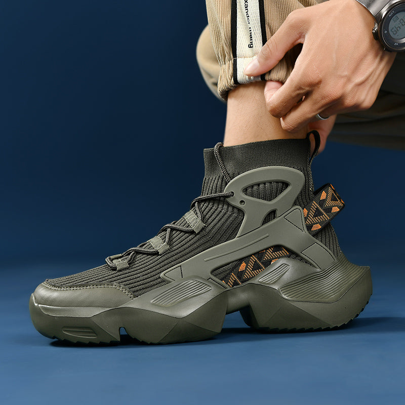 Men’s Trendy Knit Running Sneakers – Ultra-Lightweight, Breathable & Shock-Absorbing Sport Shoes | 803-1