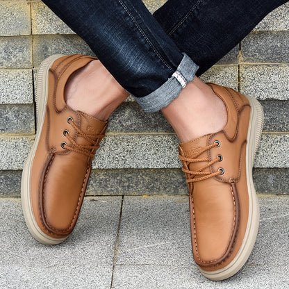 Men's Casual Breathable British Leather Shoes Stylish & Comfortable Footwear | B2231