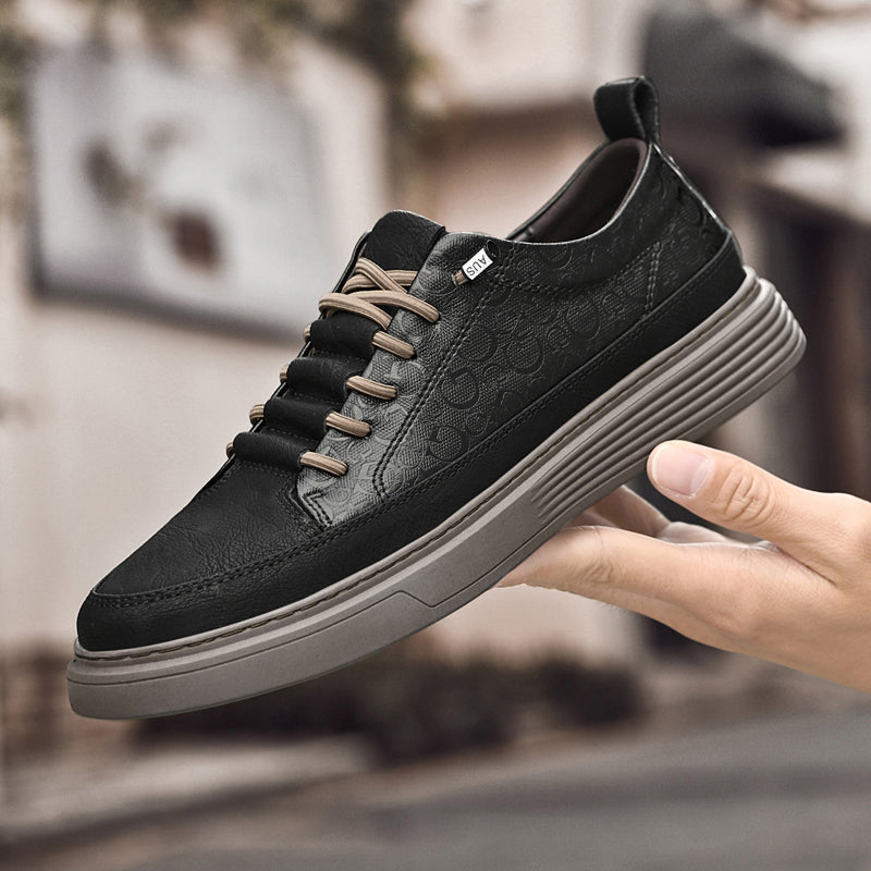 Men’s Designer Cowhide Leather Shoes Outdoor Vintage Leather Board Sneakers | 6687