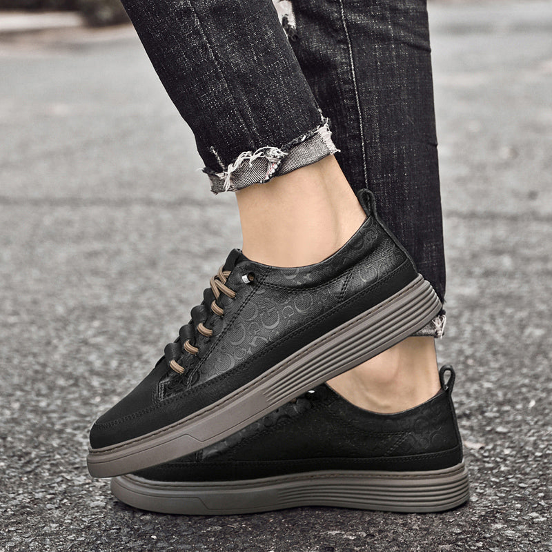 Men’s Designer Cowhide Leather Shoes Outdoor Vintage Leather Board Sneakers | 6687