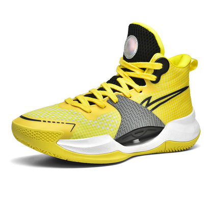 Men's Luminous High-Top Basketball Shoes Ultra-Light Winter Mesh Training & Casual Sneakers | 8012