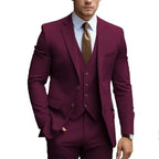 2026 Men‘s 3-Piece Suit Set | Loose Fit Wedding & Business Suit for Big & Tall Gentlemen | Cross-Border Formal Wear | SBT003