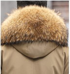 Snow Lotus Men's Otter Rabbit Fur Parka | Detachable Fur Lining Long Winter Coat | Mid-Length Hooded Faux Fur Jacket | 212