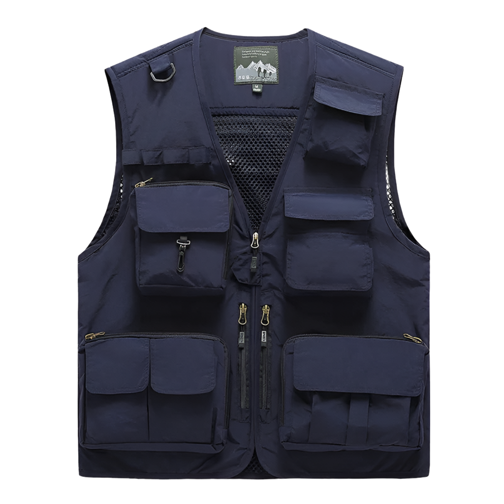 Gilet cargo multitasche da uomo, maglione da pesca per arrampicata, campeggio, escursionismo, gilet estivo 