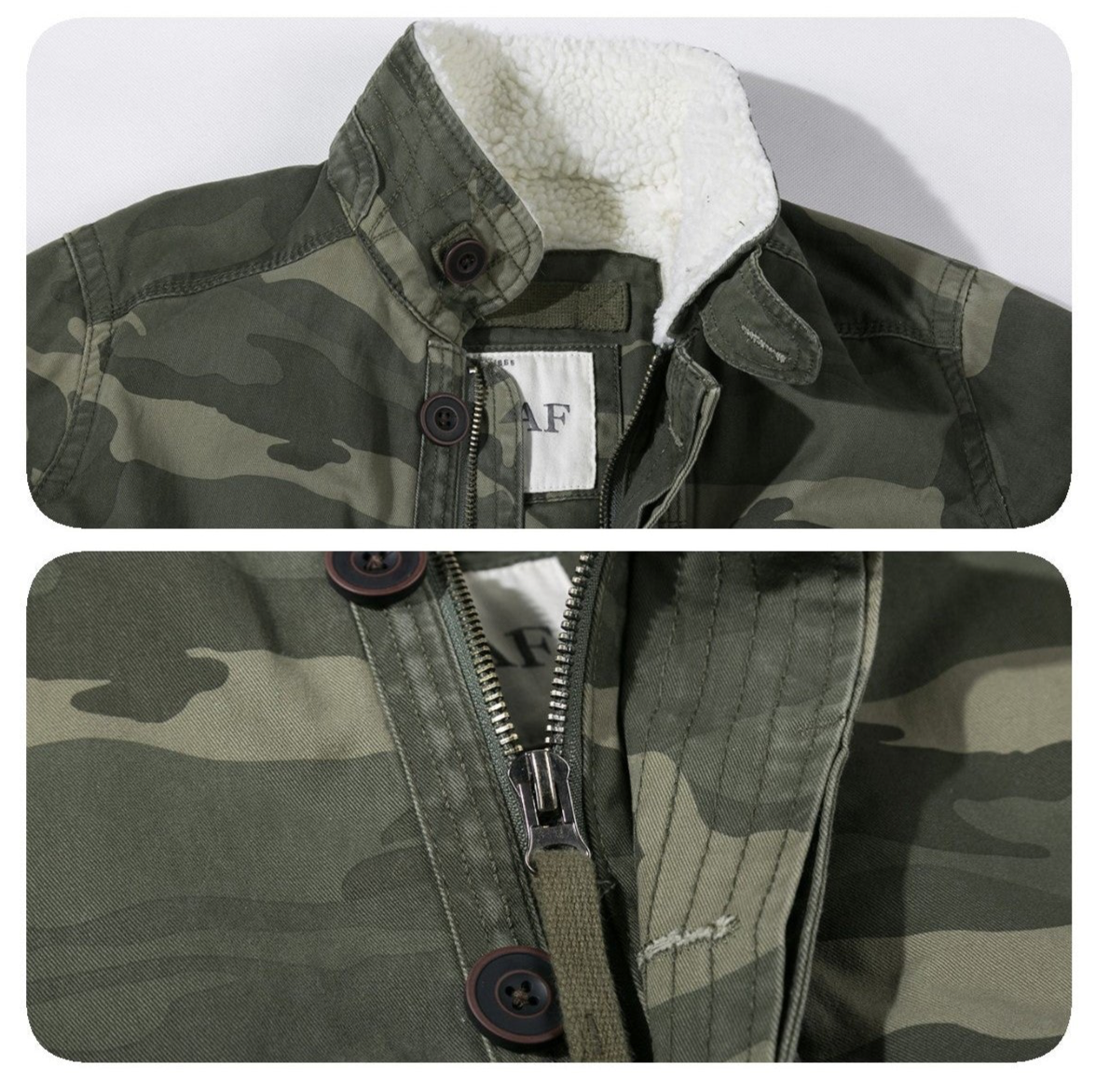 Men Soft Premium Casual Fleece Jacket - Windproof Camouflage Outdoor Coat with Thick Plush Inner Lining for Ultimate Warmth | 318